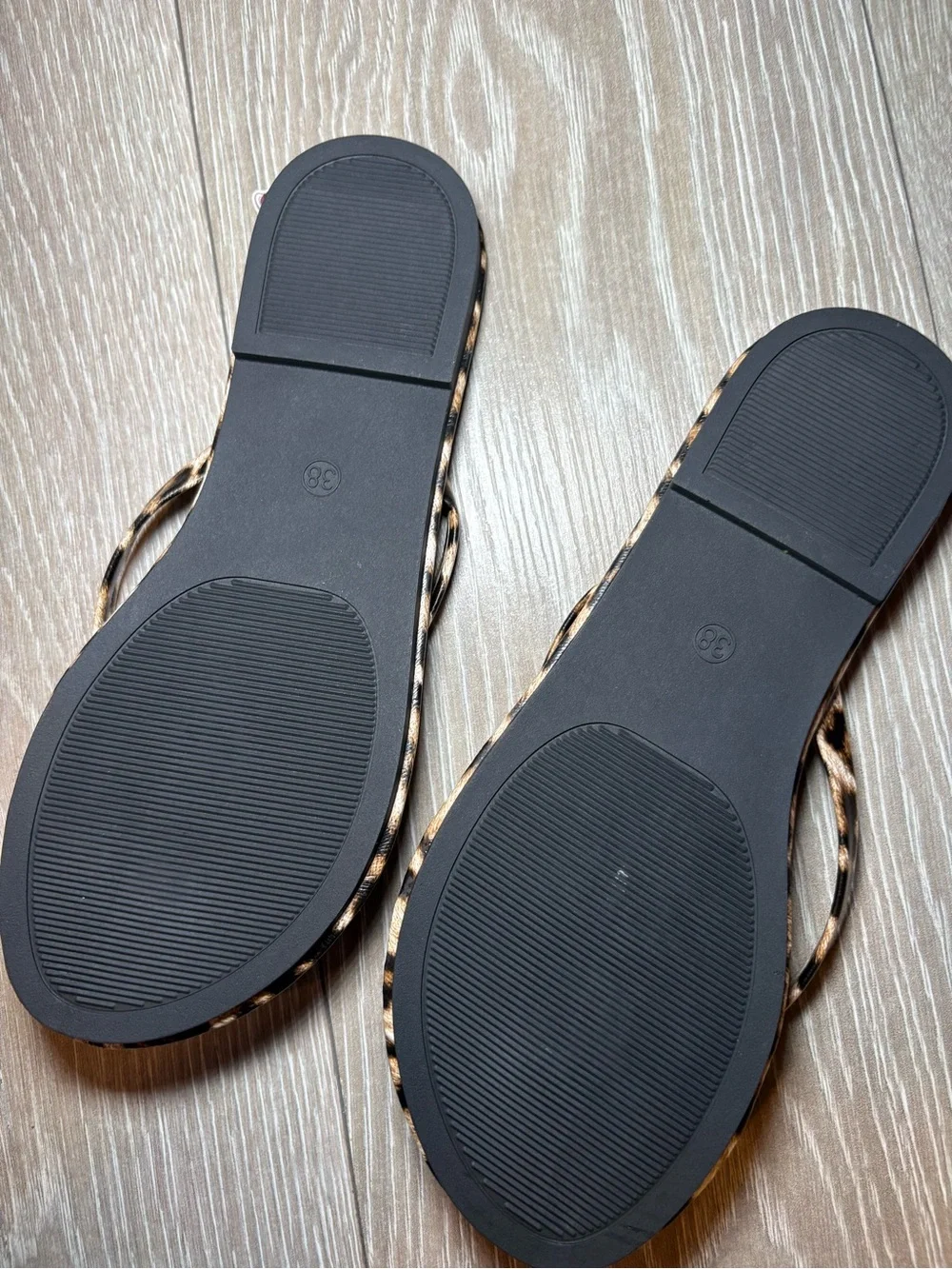 Leopard Print Flip Flops